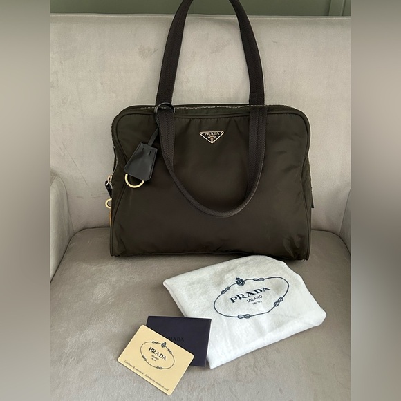 PRADA Tessuto Bag Khaki Green - Picture 3 of 13